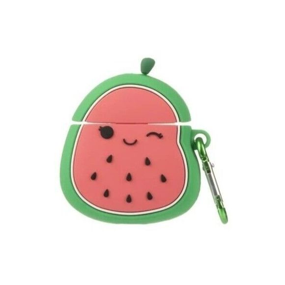Squishmallows Watermelon Airpod Case Molded Silicon Cover Includes Carabiner NIP - Picture 2 of 4